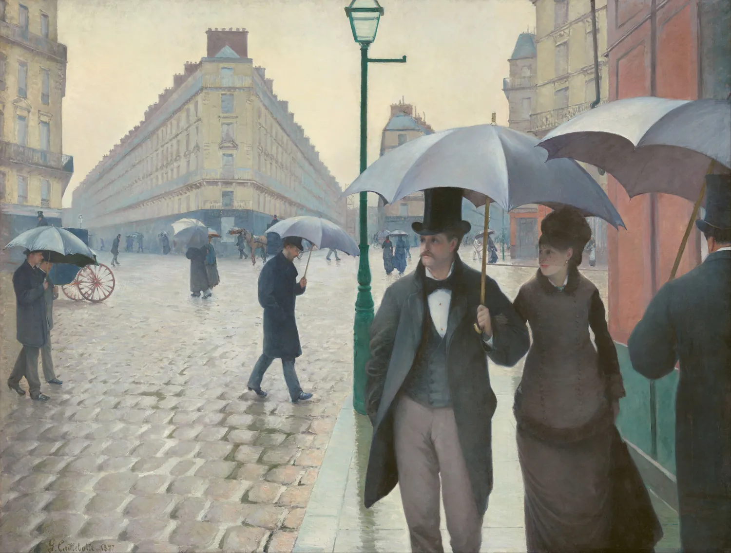 Gustave Caillebotte, Stradă din Paris; zi ploioasă