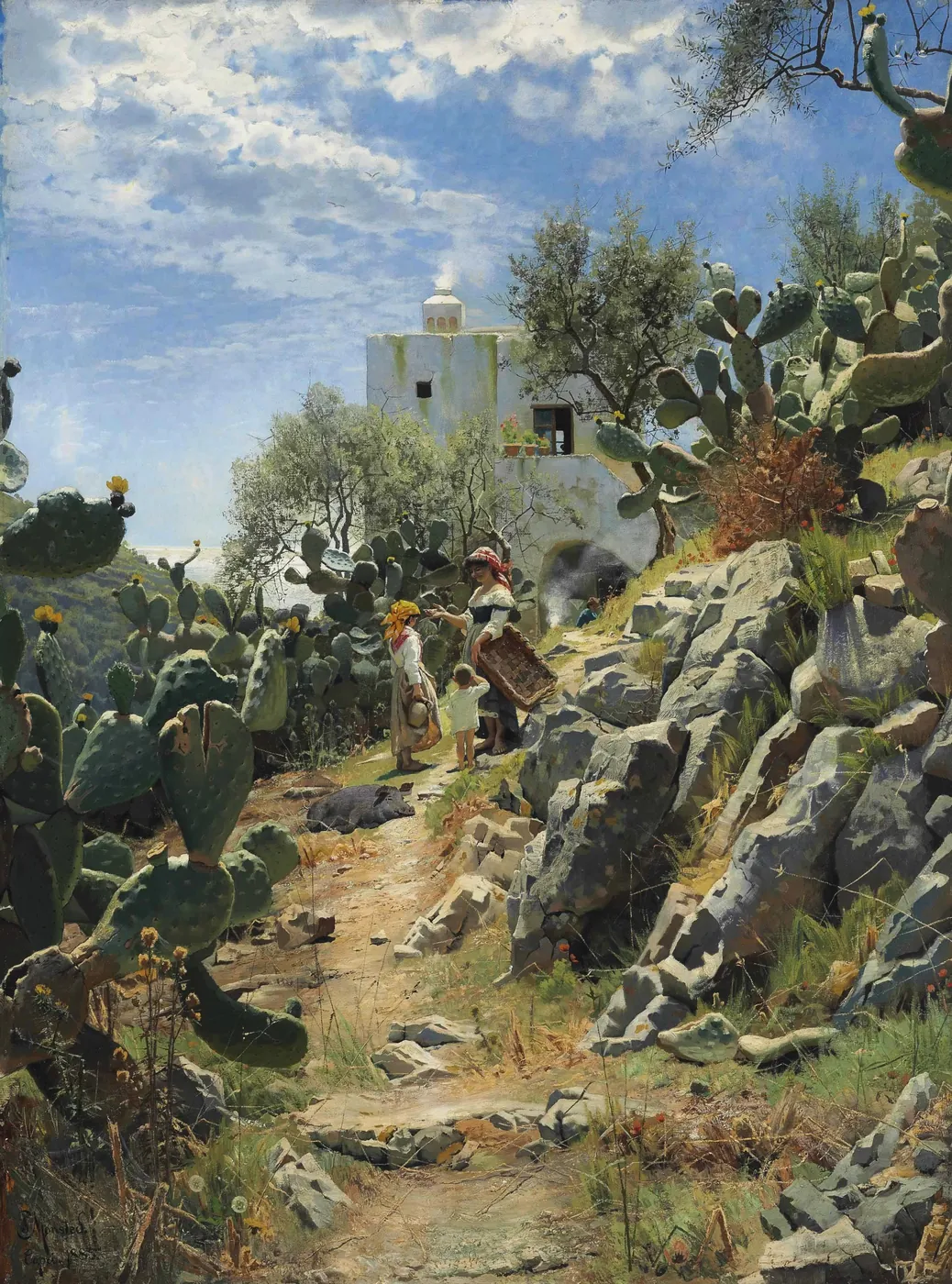 Peder Mørk Mønsted, Peisaj cu cactuși